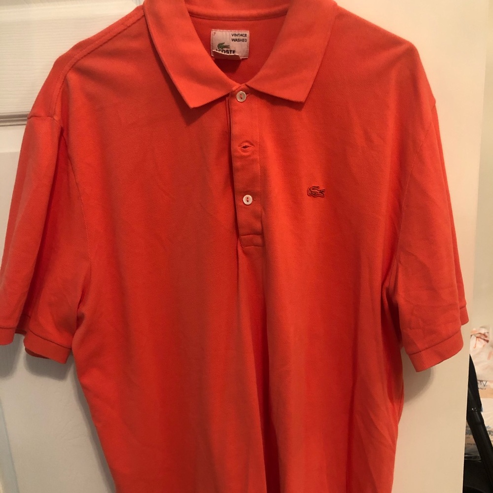 Lacoste Vintage Wash Men’s Polo Size 7 (XLarge)